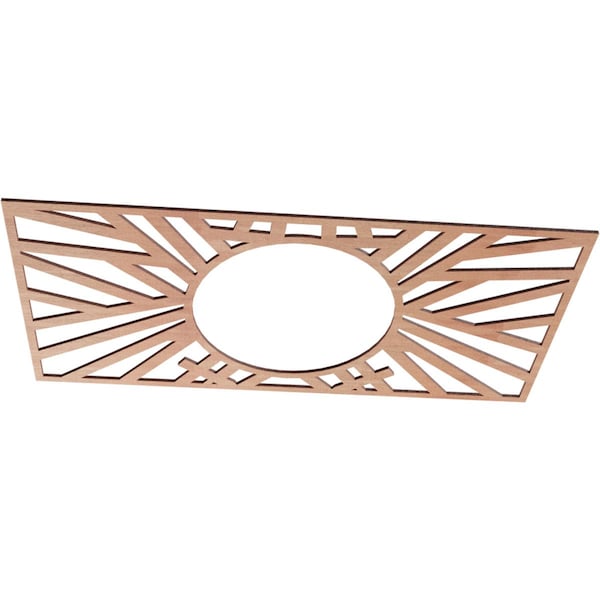 Hoover Wood Fretwork Pierced Ceiling Medallion, Cherry, 34W X 17H X 12 5/8ID X 3/8T